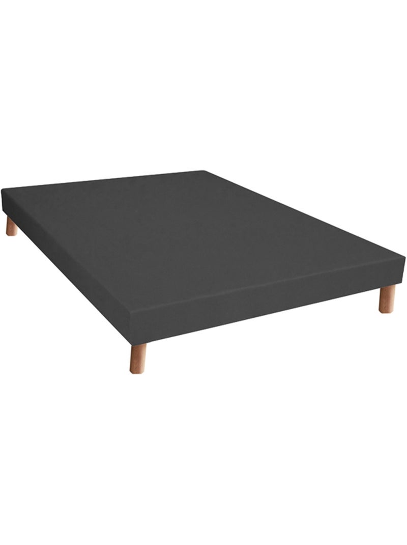 Ensemble Matelas Ressort 7 zones H.30cm + Sommier MAX - 160 x 200 cm, Noir gris anthracite - Kiabi