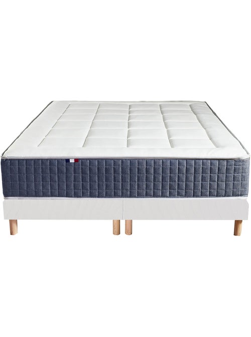 Ensemble Matelas Ressort 7 zones + Mémoire de forme + Sommier KING STYLE Fabriqué en France - Blanc - Kiabi Ensemble Matelas Ressort 7 zones + Mémoire de forme + Sommier KING STYLE Fabriqué en France - Blanc - Kiabi
