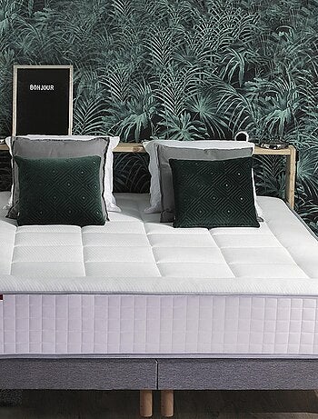 Ensemble matelas Ressort 7 zones + sommier + oreiller + couette FABRICATION FRANCAISE