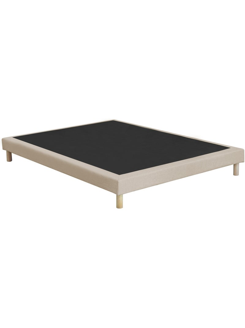 Ensemble matelas ressort, H28, accueil memoire de forme, sommier et tete de lit beige Beige clair - Kiabi