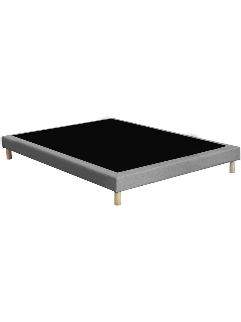 Ensemble matelas ressort, H28, accueil memoire de forme, sommier et tete de lit gris Blanc Gris - Kiabi