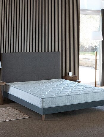 Ensemble Matelas Ressorts 5 Zones ETOILE + Sommier Made in France , Sommier Noir