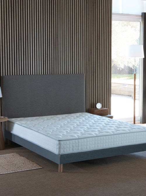Ensemble Matelas Ressorts 5 Zones ETOILE + Sommier Made in France , Sommier Bleu denim - Kiabi