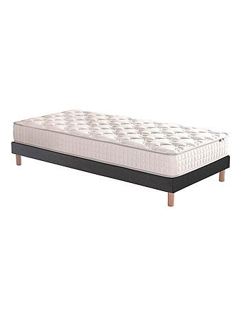 Ensemble Matelas Ressorts 5 Zones ETOILE + Sommier Made in France , Sommier Noir