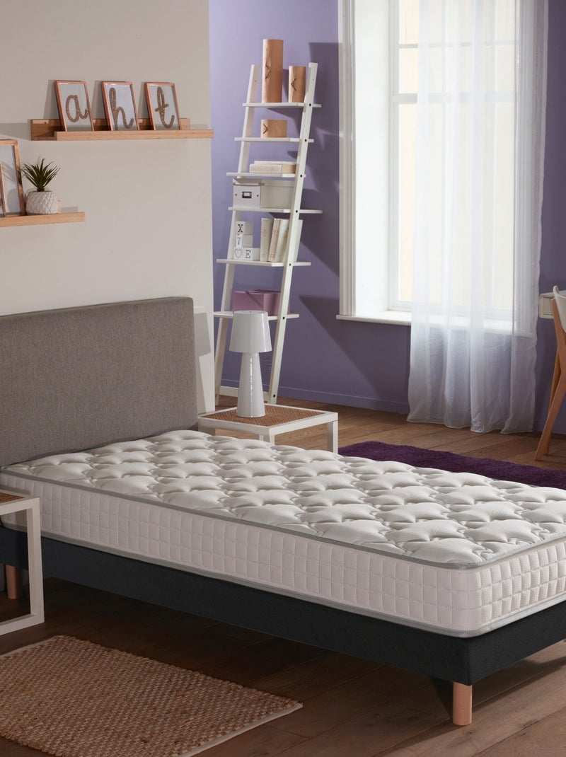 Ensemble Matelas Ressorts 5 Zones ETOILE + Sommier Made in France , Sommier Noir Noir - Kiabi