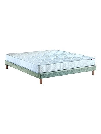 Ensemble Matelas Ressorts 5 Zones ETOILE + Sommier Made in France , Sommier Noir