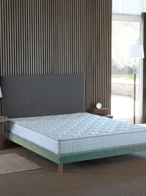 Ensemble Matelas Ressorts 5 Zones ETOILE + Sommier Made in France , Sommier Vert celadon - Kiabi