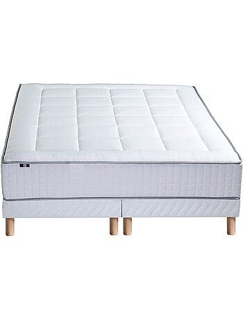 Ensemble matelas ressorts 7 zones BELLAGIO 2, mémoire de forme et sommier - Sommier - Noir