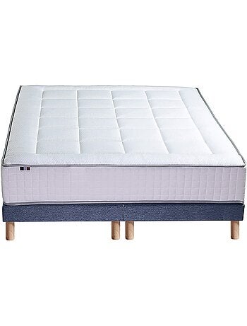 Ensemble matelas ressorts 7 zones BELLAGIO 2, mémoire de forme et sommier - Sommier - Noir
