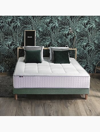 Ensemble matelas ressorts 7 zones BELLAGIO 2, mémoire de forme et sommier - Sommier - Noir