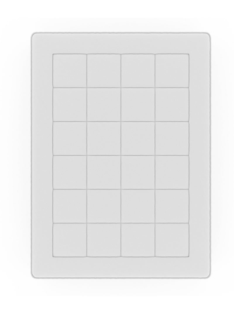 Ensemble matelas ressorts 7 zones, H28, sommier lattes fixes gris Blanc Gris - Kiabi