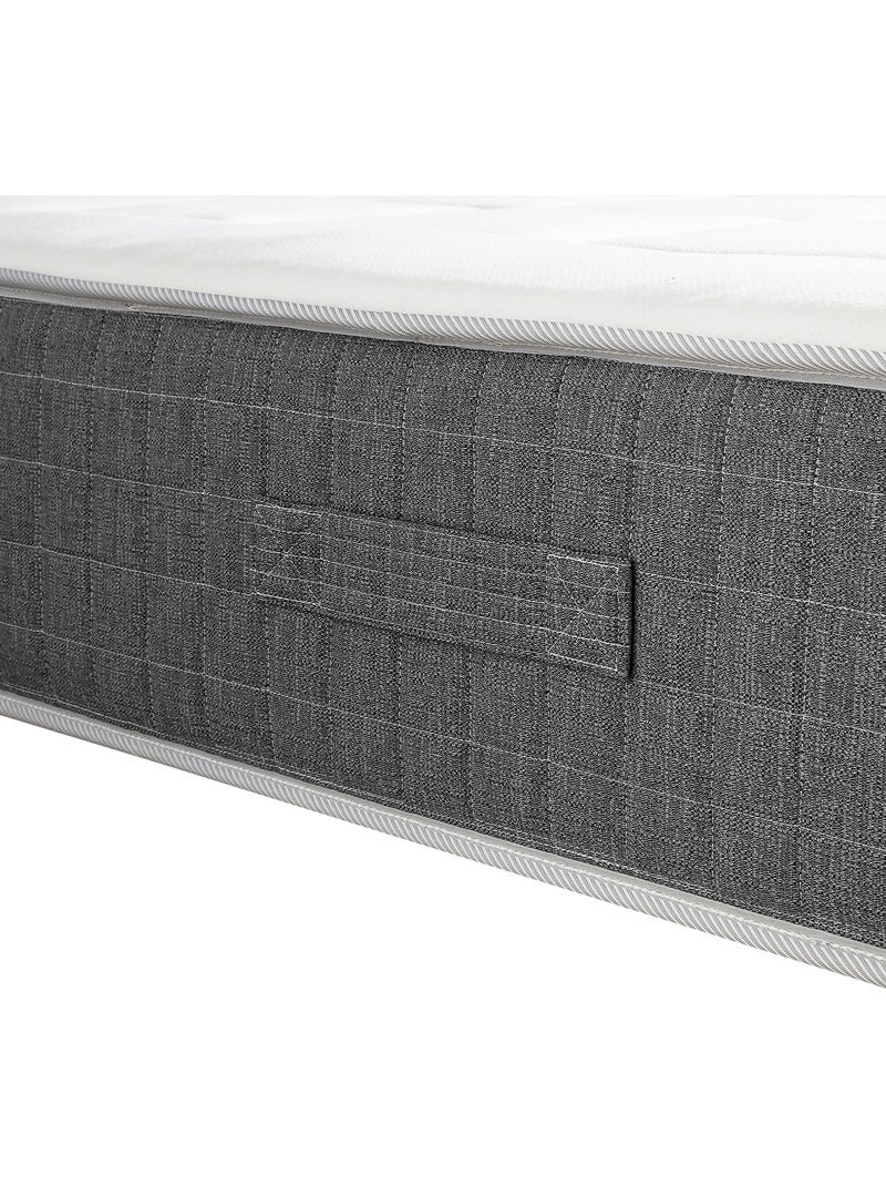 Ensemble matelas ressorts 7 zones, H28, sommier lattes fixes gris Blanc Gris - Kiabi