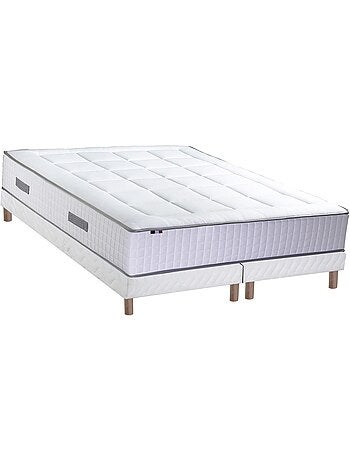 Ensemble matelas Ressorts 7 zones H28cm + sommier PALACIO 2 FABRICATION FRANCAISE - Vert celadon