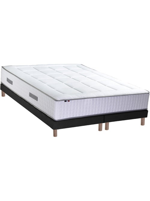 Ensemble matelas Ressorts 7 zones H28cm + sommier PALACIO 2 FABRICATION FRANCAISE - Sommier - Noir - Kiabi Ensemble matelas Ressorts 7 zones H28cm + sommier PALACIO 2 FABRICATION FRANCAISE - Sommier - Noir - Kiabi