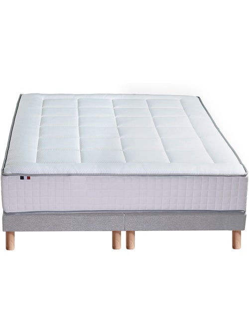 Ensemble matelas Ressorts 7 zones H28cm + sommier PALACIO 2 FABRICATION FRANCAISE - Kiabi