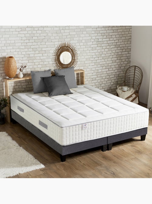 Ensemble matelas Ressorts 7 zones H28cm + sommier PALACIO FABRICATION FRANCAISE - 2x80 x 200 cm - Kiabi