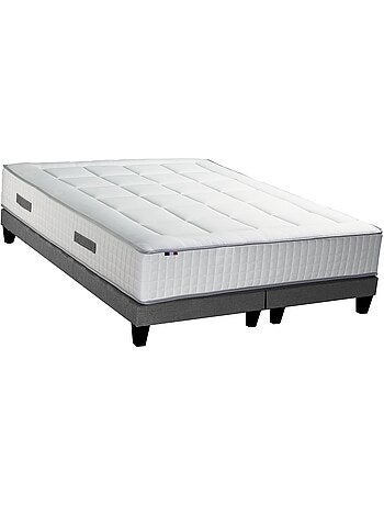 Ensemble matelas Ressorts 7 zones H28cm + sommier PALACIO FABRICATION FRANCAISE - 2x90 x 200 cm