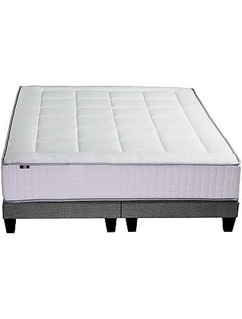Ensemble matelas Ressorts 7 zones H28cm + sommier PALACIO FABRICATION FRANCAISE - 2x90 x 200 cm