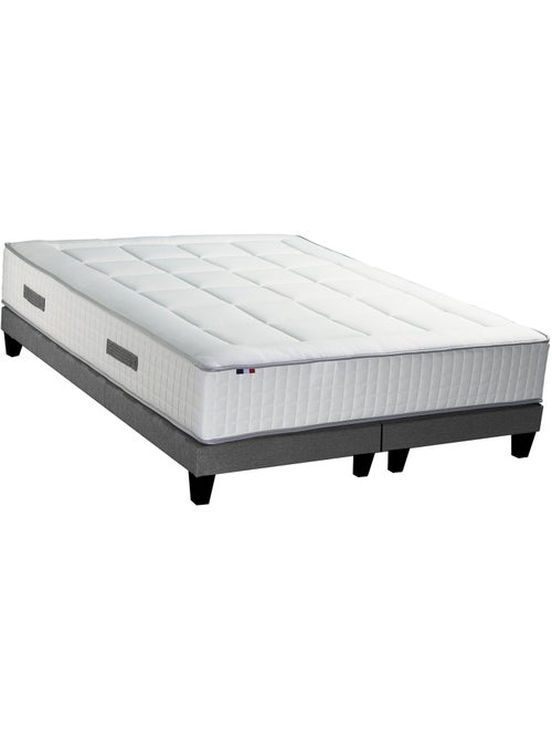 Ensemble matelas Ressorts 7 zones H28cm + sommier PALACIO FABRICATION FRANCAISE - 2x90 x 200 cm - Kiabi Ensemble matelas Ressorts 7 zones H28cm + sommier PALACIO FABRICATION FRANCAISE - 2x90 x 200 cm - Kiabi