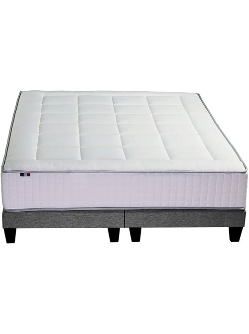 Ensemble matelas Ressorts 7 zones H28cm + sommier PALACIO FABRICATION FRANCAISE - Kiabi Ensemble matelas Ressorts 7 zones H28cm + sommier PALACIO FABRICATION FRANCAISE - Kiabi