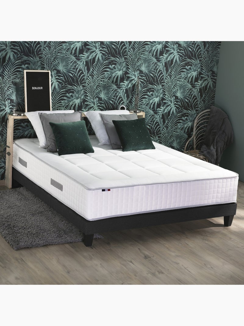 Ensemble matelas Ressorts 7 zones H30cm + sommier PALACIO FABRICATION FRANCAISE gris anthracite - Kiabi