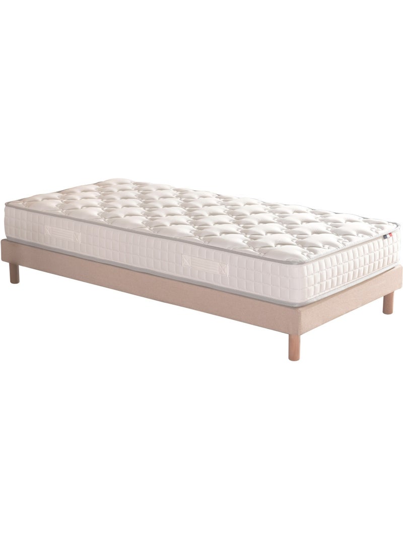 Ensemble matelas ressorts ASTRE + sommier pour un confort durable - Sommier - Beige Beige clair - Kiabi