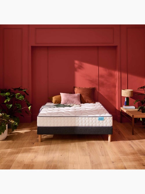 Ensemble matelas ressorts ensachés COSY LIT, sommier ferme et pieds - Kiabi