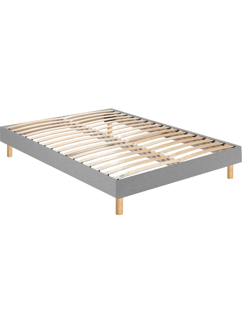 Ensemble matelas ressorts ensachés ENJOY, sommier en kit et pieds Blanc - Kiabi