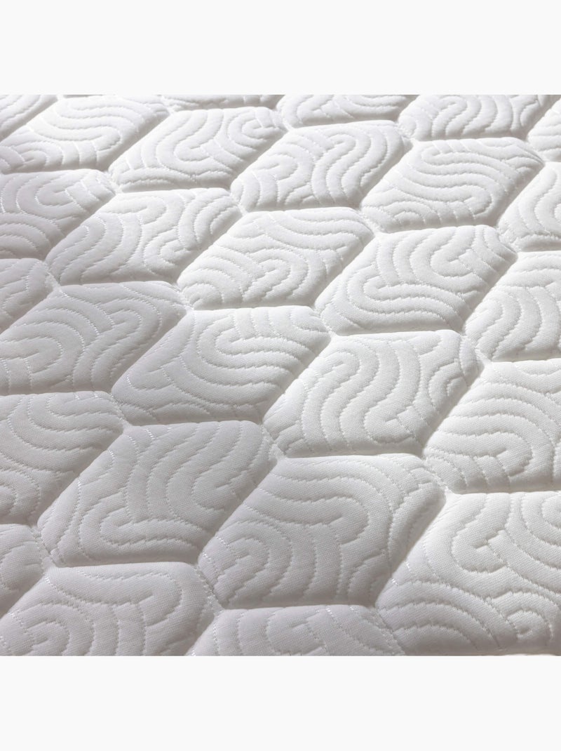 Ensemble matelas ressorts ensachés ENJOY, sommier en kit et pieds Blanc - Kiabi