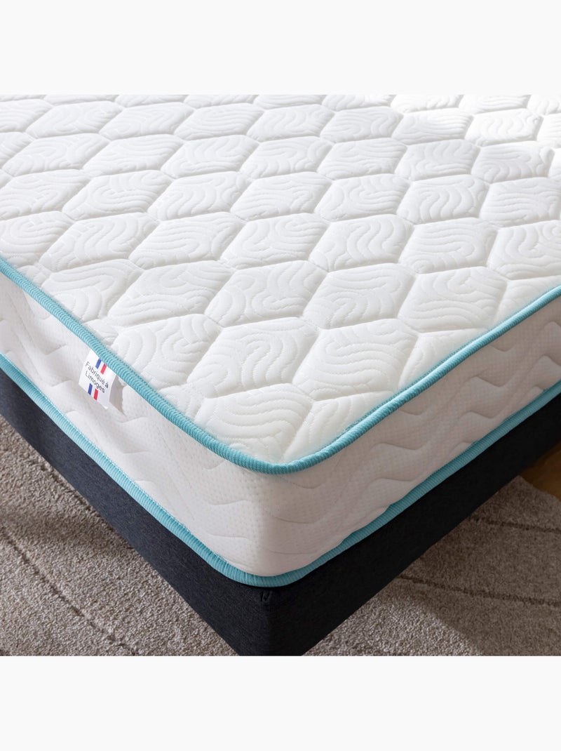 Ensemble matelas ressorts ensachés ENJOY, sommier en kit et pieds Blanc - Kiabi