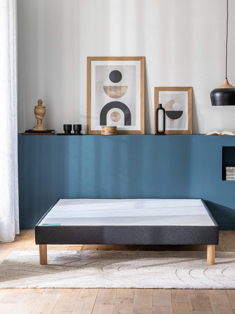 Ensemble matelas ressorts ensachés et mémoire de forme BEAUTY BED, sommier medium et pieds Blanc - Kiabi