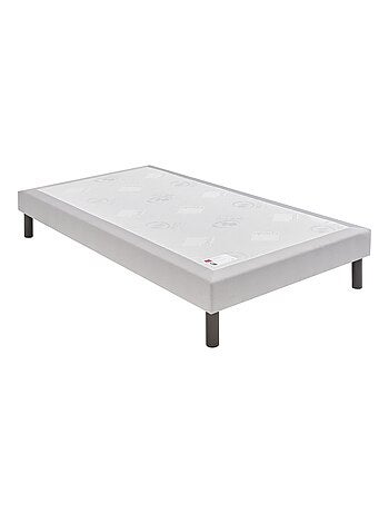 Ensemble matelas ressorts ensachés et mémoire de forme DESTINATION, sommier confort ferme et pieds