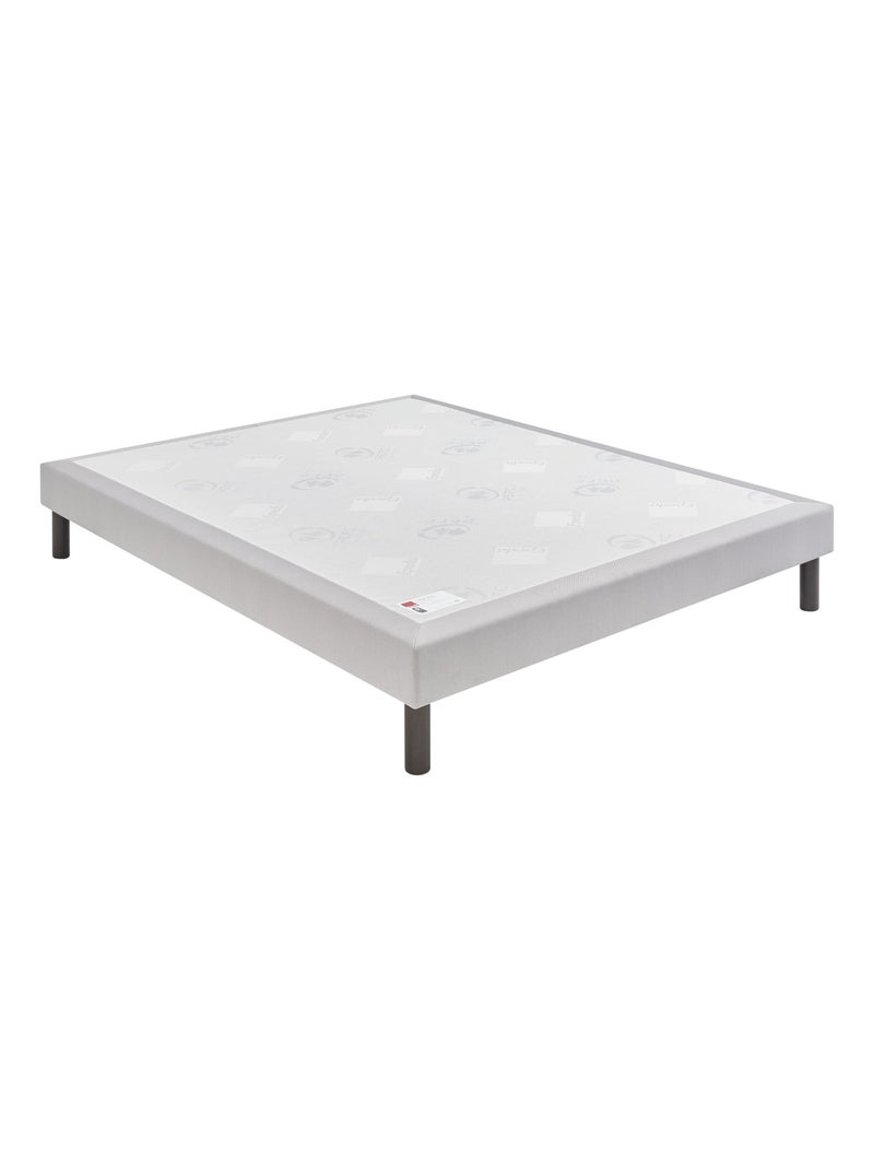 Ensemble matelas ressorts ensachés et mémoire de forme DESTINATION, sommier confort ferme et pieds Blanc - Kiabi