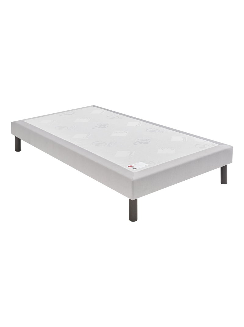 Ensemble matelas ressorts ensachés et mémoire de forme DESTINATION, sommier confort ferme et pieds Blanc - Kiabi