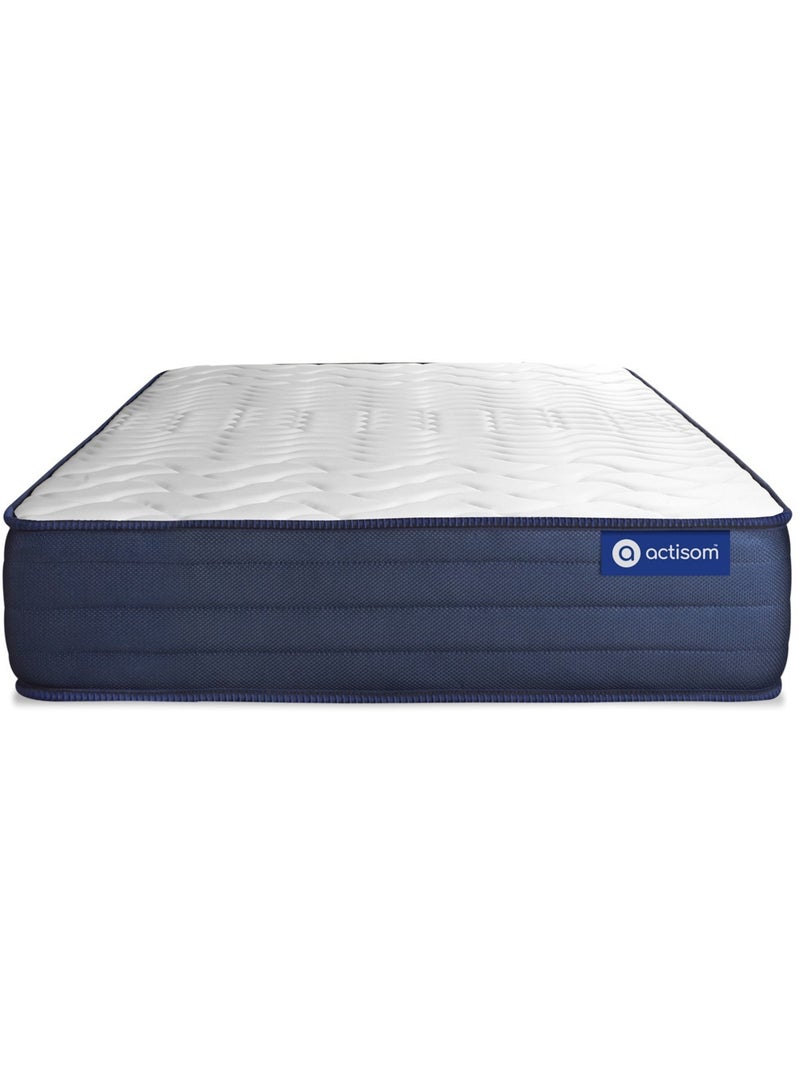 Ensemble Matelas Ressorts ensachés et mémoire de forme et Sommier tapissier en kit Blanc - Actiflex Blanc - Kiabi
