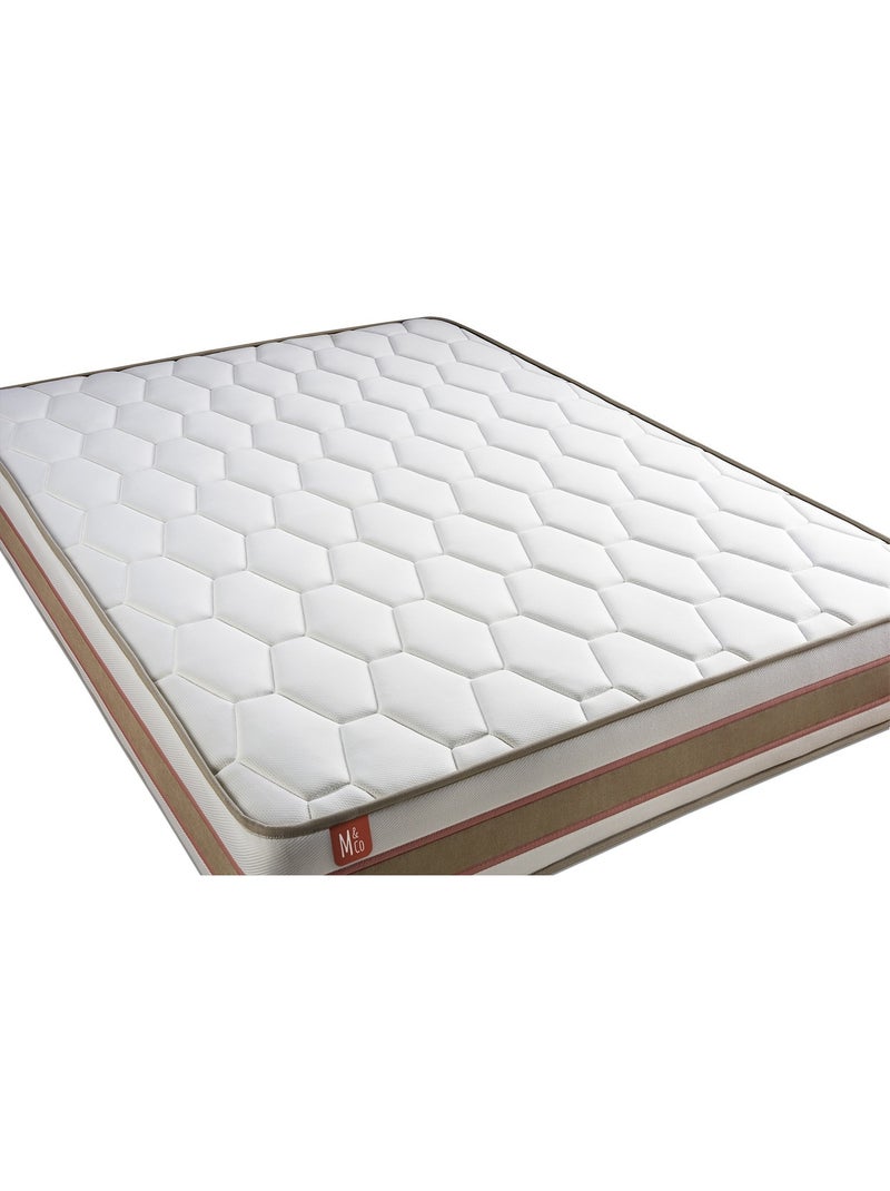 Ensemble Matelas Ressorts ensachés et mémoire de forme et Sommier tapissier en kit Blanc - Le Délic Blanc - Kiabi
