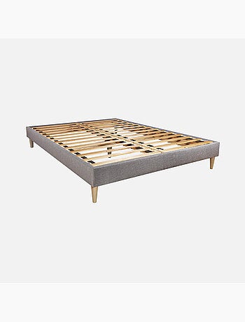 Ensemble Matelas Ressorts ensachés et mémoire de forme et Sommier tapissier en kit Gris - Actiflex