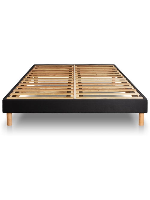 Ensemble Matelas Ressorts ensachés et mémoire de forme et Sommier tapissier en kit Noir - Exclusive - Kiabi