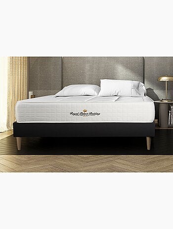 Ensemble Matelas Ressorts ensachés et mémoire de forme et Sommier tapissier en kit Noir - Windsor