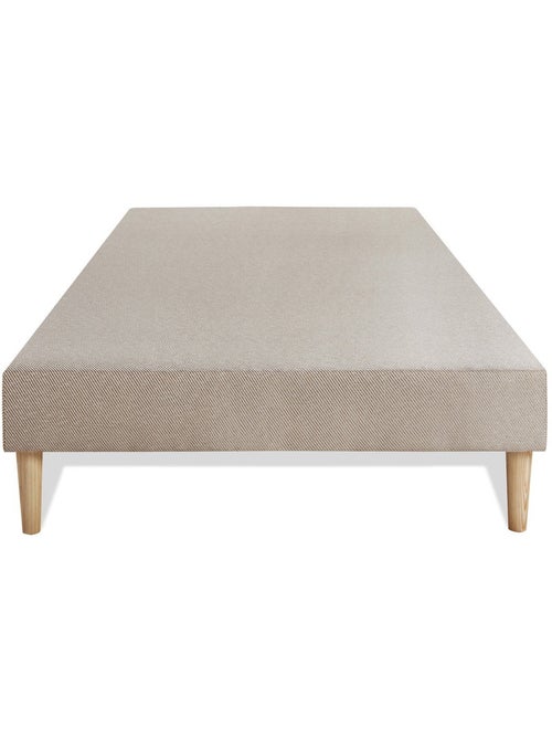 Ensemble Matelas Ressorts ensachés et mémoire de forme et Sommier Tapissier multi-lattes Beige - Le - Kiabi