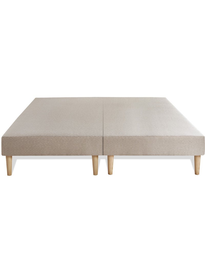Ensemble Matelas Ressorts ensachés et mémoire de forme et Sommier Tapissier multi-lattes Beige - Le Beige - Kiabi