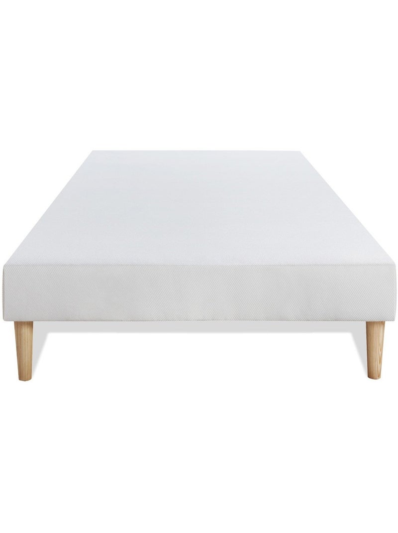 Ensemble Matelas Ressorts ensachés et mémoire de forme et Sommier Tapissier multi-lattes Blanc - Le Blanc - Kiabi