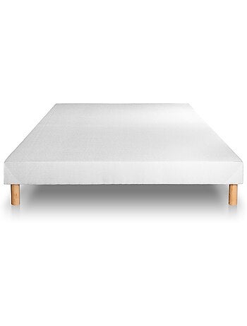 Ensemble Matelas Ressorts ensachés et mémoire de forme et Sommier Tapissier multi-lattes Blanc - Su