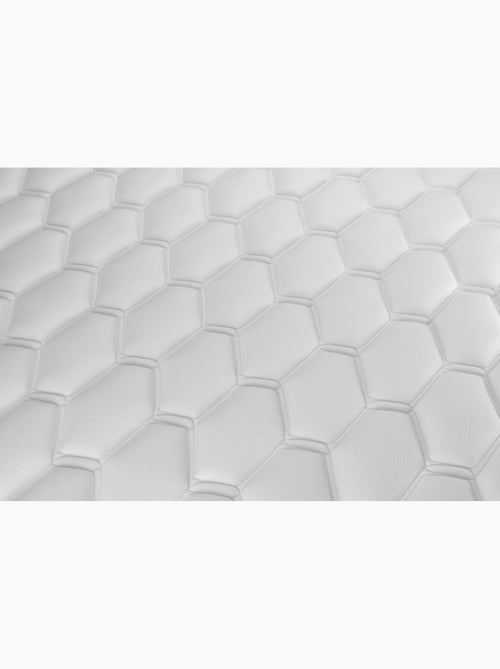 Ensemble Matelas Ressorts ensachés et mémoire de forme et Sommier Tapissier multi-lattes Gris - VIT - Kiabi