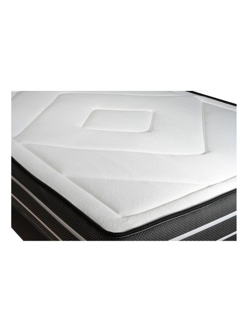 Ensemble Matelas Ressorts ensachés et mémoire de forme et Sommier Tapissier multi-lattes Noir - Exc - Kiabi