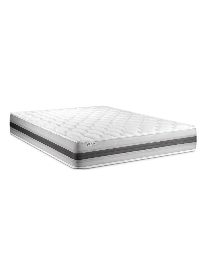 Ensemble Matelas Ressorts ensachés et mémoire de forme et Sommier Tapissier multi-lattes Noir - VITA Noir - Kiabi
