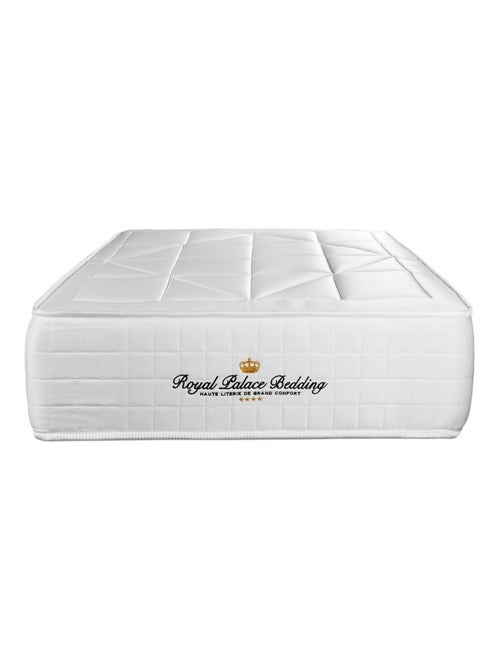 Ensemble Matelas Ressorts ensachés et mémoire de forme et Sommier Tapissier multi-lattes Noir - Win - Kiabi