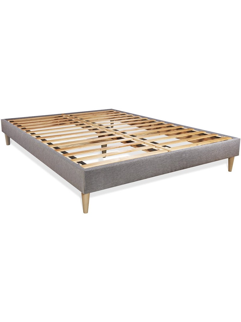Ensemble Matelas Ressorts ensachés et Sommier tapissier en kit Gris - Actiflex pur Gris - Kiabi