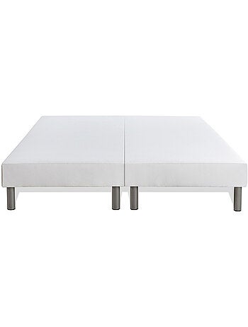 Ensemble Matelas Ressorts ensachés et Sommier Tapissier multi-lattes Gris - Bodyzone