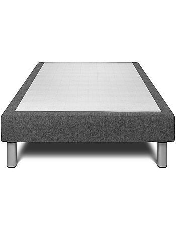 Ensemble Matelas Ressorts ensachés et Sommier Tapissier multi-lattes Gris - VITALSPRING